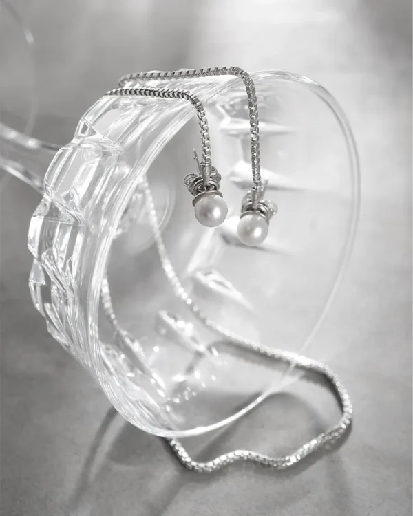 Pearl Earring Necklace - Image 5